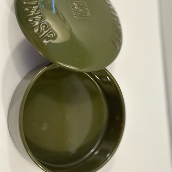 Gourmet du Village Bistro Collection Brie Cheese Fromage Baker dark green Round - Picture 6 of 8